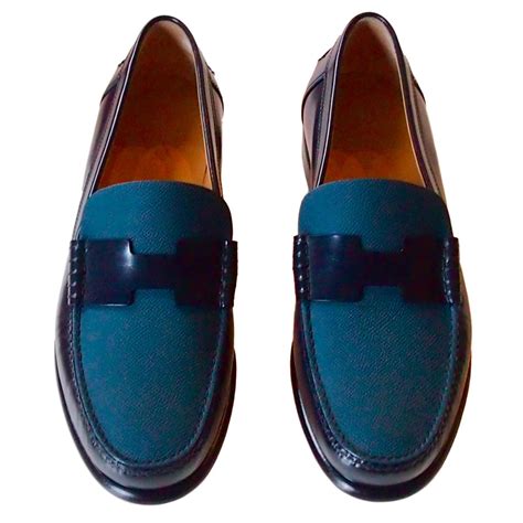 hermes loafers mens kennedy orange navy blue 2018|Kennedy loafer .